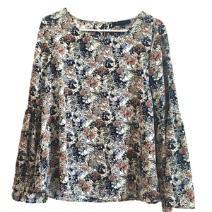 SANCTUARY {Anthropologie} Bell Sleeve Floral Blouse